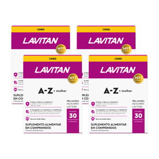 Multivitamínico Lavitan AZ Mulher 30 Comprimidos 4 Caixas