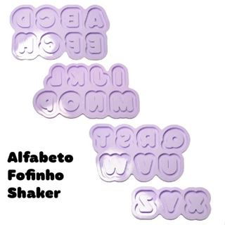 Molde de Silicone para Resina Alfabeto completo Fofinho Shaker - 26 cavidades (5 cm) em Oferta na Shopee