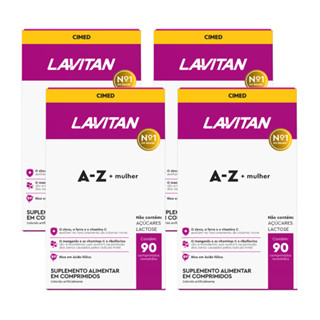 Multivitamínico Lavitan AZ Mulher 90 Comprimidos 4 Caixas