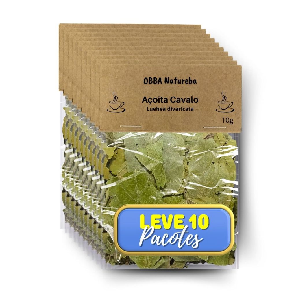 Kit 10 Chás de Açoita Cavalo-100% Puro Erva Natural Chá