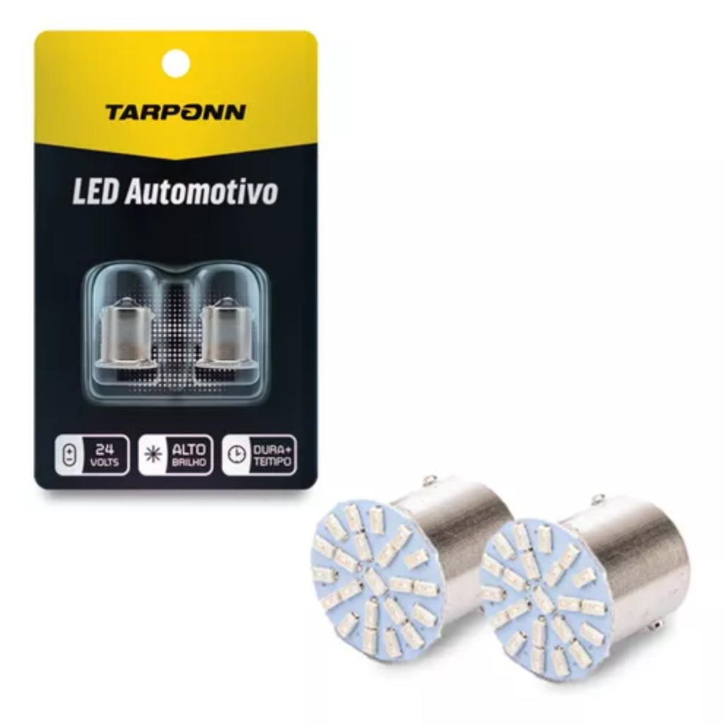 Par Lâmpada Led Ré Traseira Freio Caminhão Ba15s 22 Leds em Oferta na Shopee