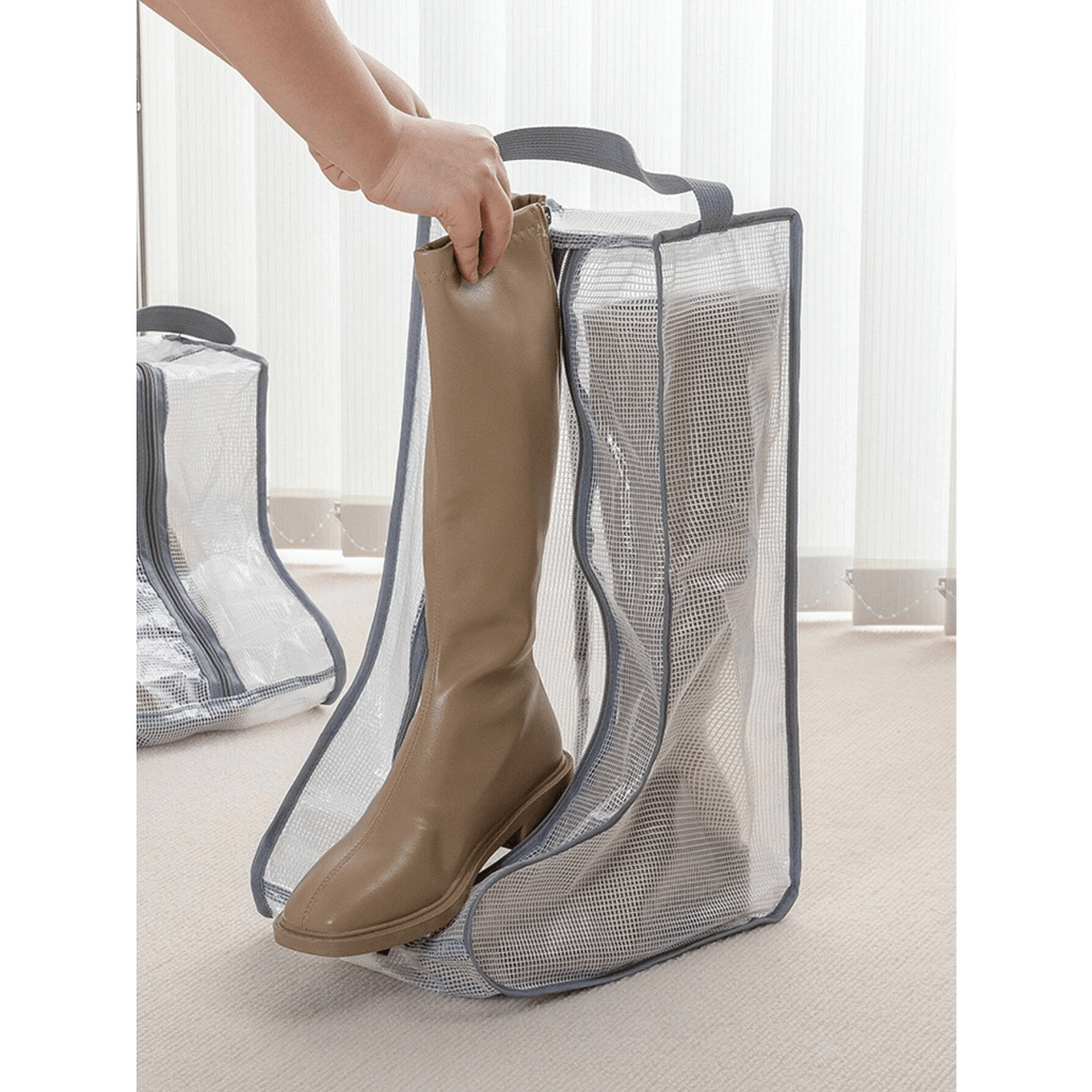 Saco Protetor Botas Sapatos Camping Rave Coturno Higiênico Impermeável Anti Mofo Com Zíper E Alça