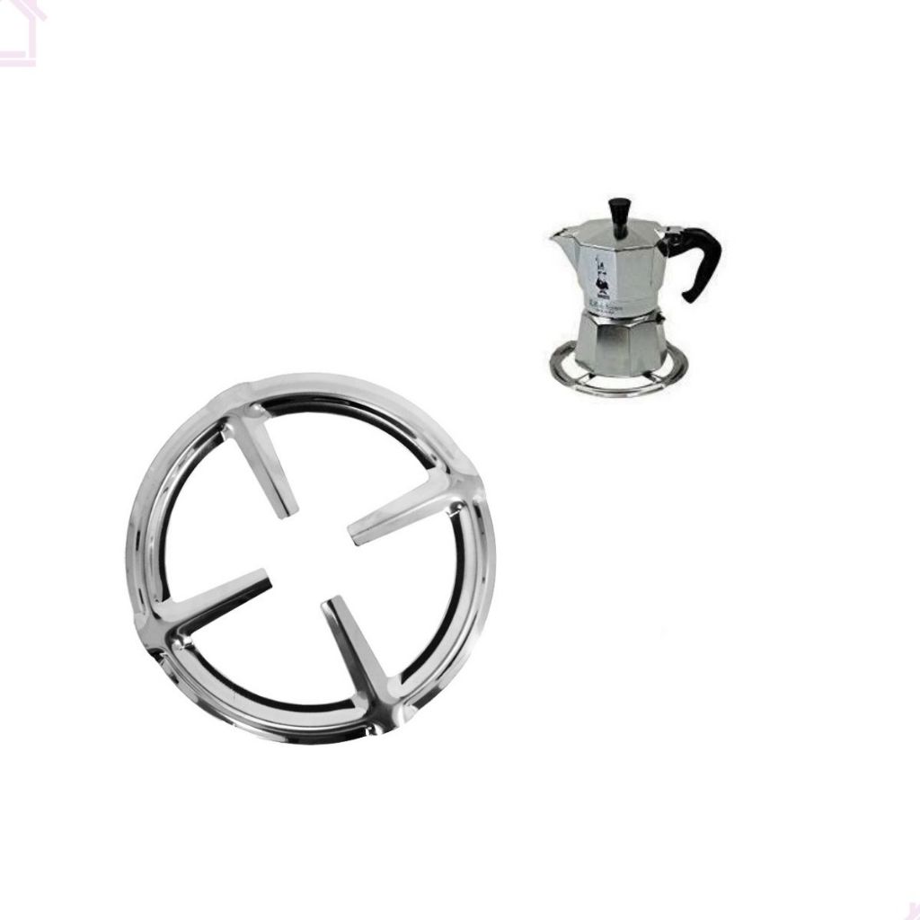 Base De Cafeteira Italiana Suporte Em Aço Inox Redutor De Boca De Fogão