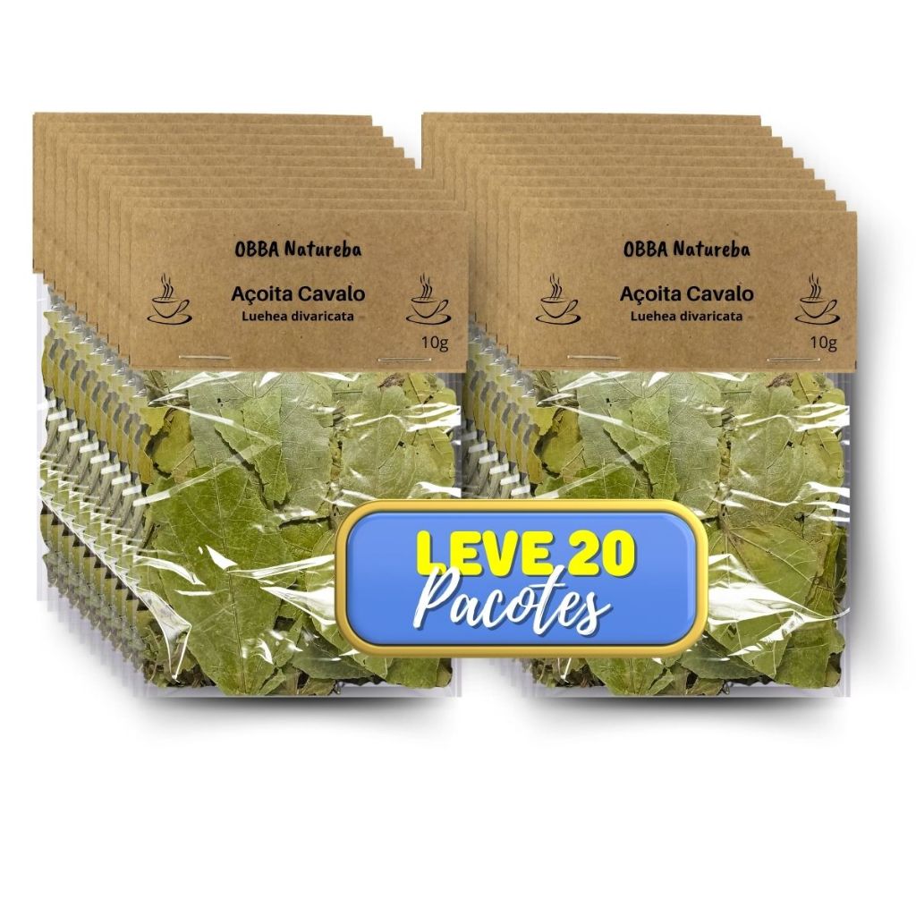 Kit 20 Chás de Açoita Cavalo-100% Puro Erva Natural Chá