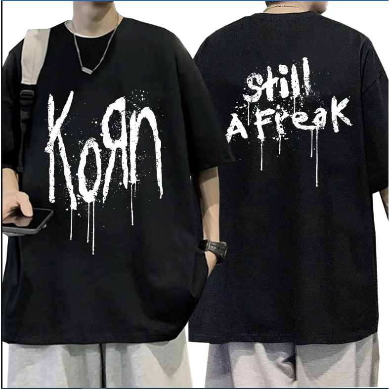 Camiseta Estilo De Rua Estampa Grafit Korn Stil Hiphop