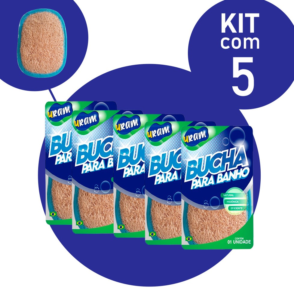 Kit 5 Buchas Vegetal para banho