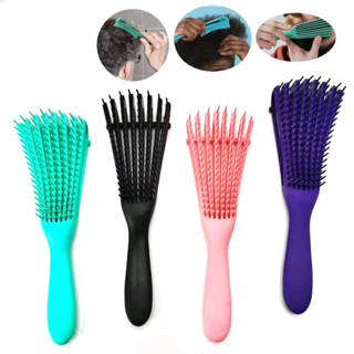 Pente Escova Polvo para Cabelo Cacheados e Crespos Escova para Cabelo Ondulado Encaracolado 1 pç