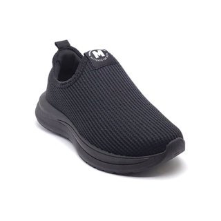 Tênis Molekinho Slip On Tecido Preto Infantil Sem Cadarço 2850.107