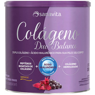 Colágeno Duo Balance Sanavita ( Hidrolisado + Verisol e Ácido Hialurônico ) - Pele e corpo