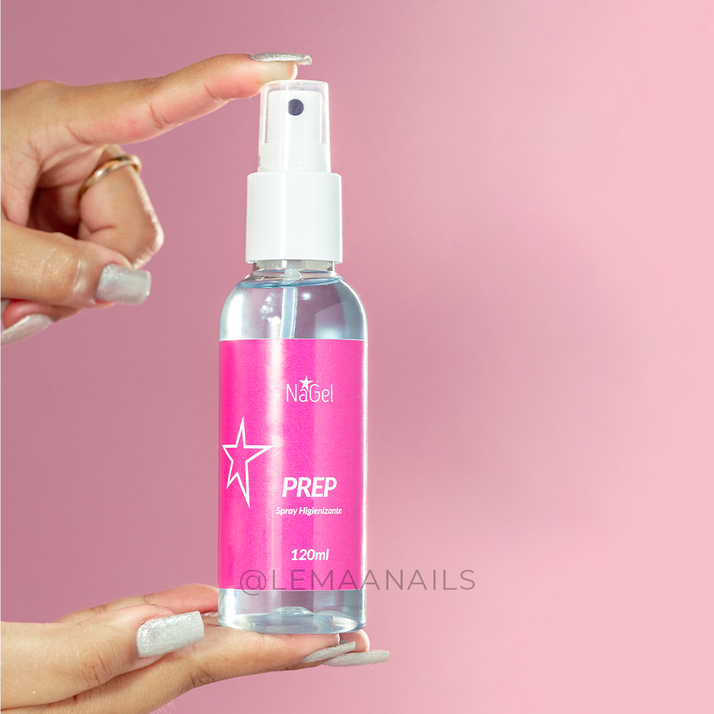 Prep Higienizador Nail Bactericida Para Cuidados da Unha 120 ML Para Anti Fungos