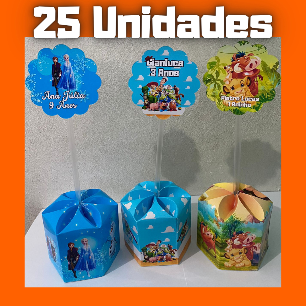 25 Unidades centro de mesa TODOS OS TEMAS!