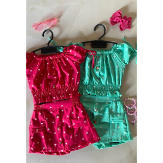 conjunto infantil coração verão conjunto menina verão bem blogueirinha