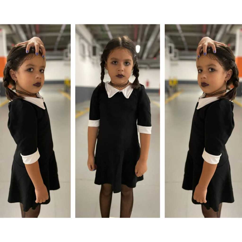 Vestido Fantasia da Juvenil menina halloweem e carnaval