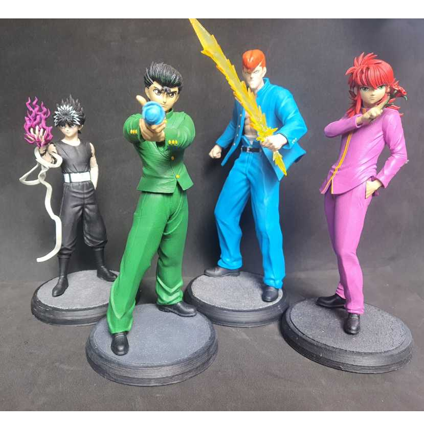 Coleção Yu Yu Hakusho estátua e chibi Yusuke Urameshi, Kurama, Kuwabara, Hiei e Pu em Oferta na Shopee