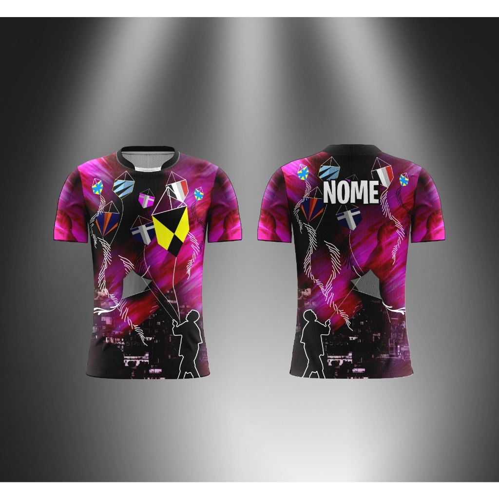 Camiseta de Quebrada Personalizada de Pipa Rosa - Festival de Pipas - Camiseta Personalizada