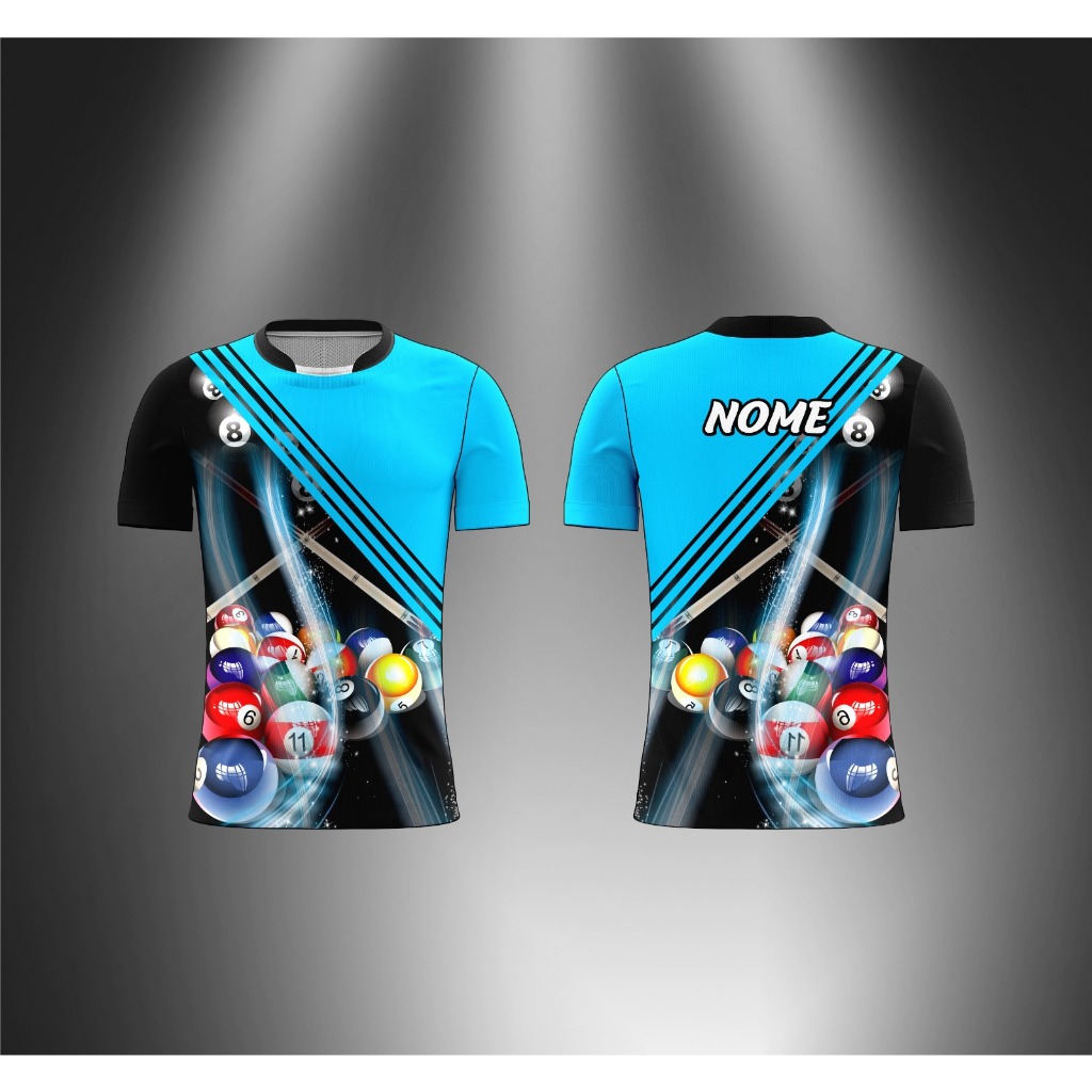Camiseta Personalizada de Sinuca - Snooker - bilhar - Camiseta com NOME em Oferta na Shopee