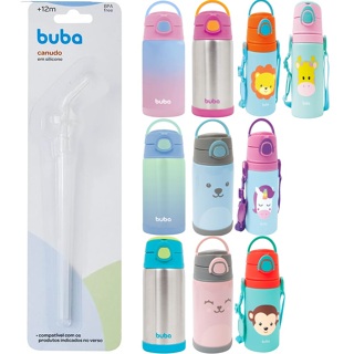 Canudo Reposição para garrafa buba original, kit escova para canudo buba original em Oferta na Shopee