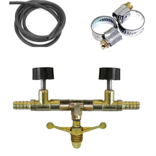 Kit Registro Gás 13 Kg Alta Pressão 2 Saídas Mangueira 1,5m