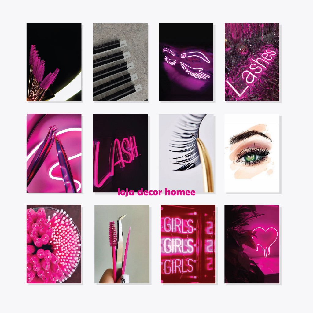 Quadros Decorativos Feminino cilios design de sobrancelha Meninas Mulher para Decoração de Parede studio de cilios salão de beleza em Oferta na Shopee