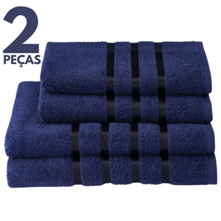 KIT 2 Toalhas - Banho e Rosto Grande Macia 100% Algodão Seca Rápido Ótima Absorção em Oferta na Shopee