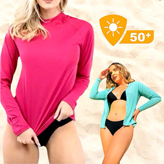 BLUSA PROTEÇÃO SOLAR UVA CAMISA CASAQUINHO UV 50 + FPS FEMININA