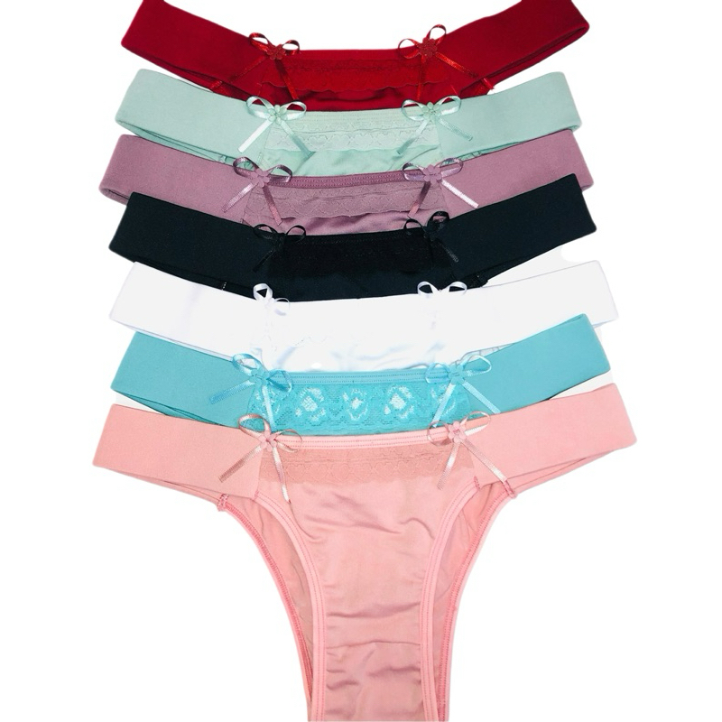 Kit 5 Calcinhas Feminina Conforto Lateral Reforçada Microfibra