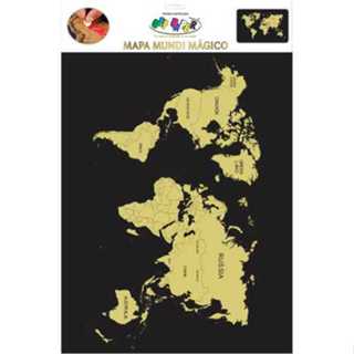 Mapa Mundi Mágico em Oferta na Shopee