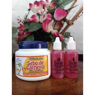 Kit para Rachadura nos Pés 02 Gota Milagrosa Flora + 01 Sebo de Carneiro Bell Corpus
