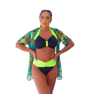 Biquíni cintura alta, calcinha levanta bumbum (não é fio) , modelo[ 01]