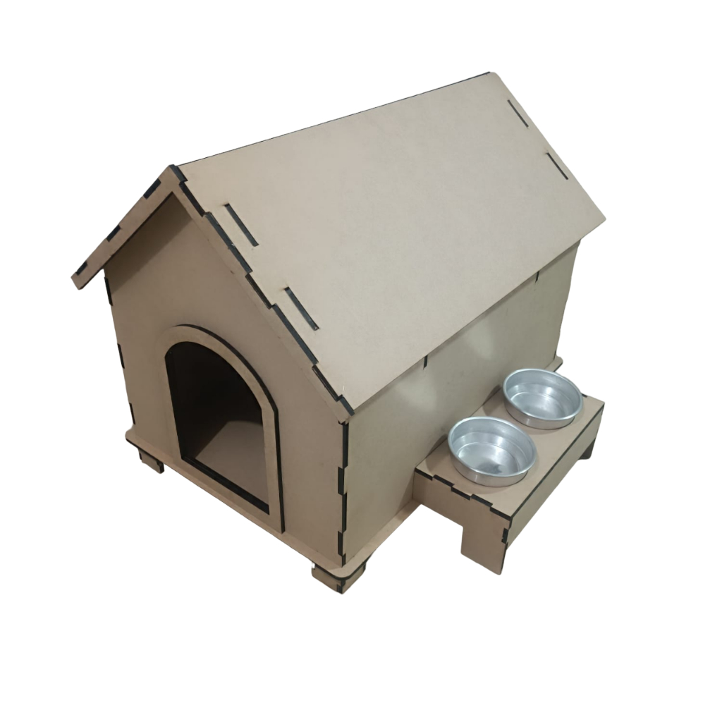 Casinha P/cães Mdf C/comedouro - Divert pet