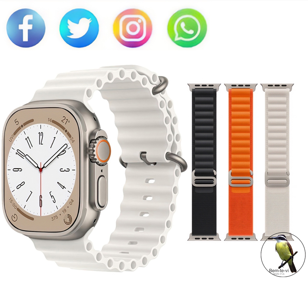 Watch 9 T800 Ultra 2 49mm Smart Watch 2.19 " Homens Mulheres Chamada Bluetooth BT Música Carregamento Sem Fio Smartwatch