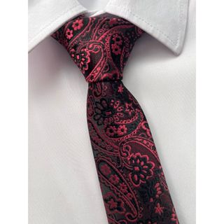 Gravata Slim Kashmir Vermelha- 1200 Fios