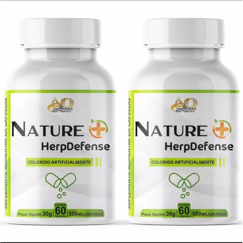 COMPRE 2 LEVE 3 Nature Herpdefense 180Caps - Suplemento Contra As Herpes (Promoção)