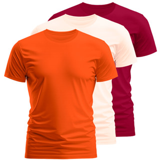 Camiseta Masculina Gola Redonda Slim Fit Lisa 100% Algodão