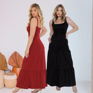 Mix 2 Vestidos Longos Moda Evangelica Tamanho Plus Size