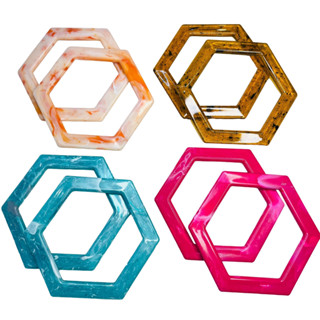 Alça de Resina (Par) Hexagonal