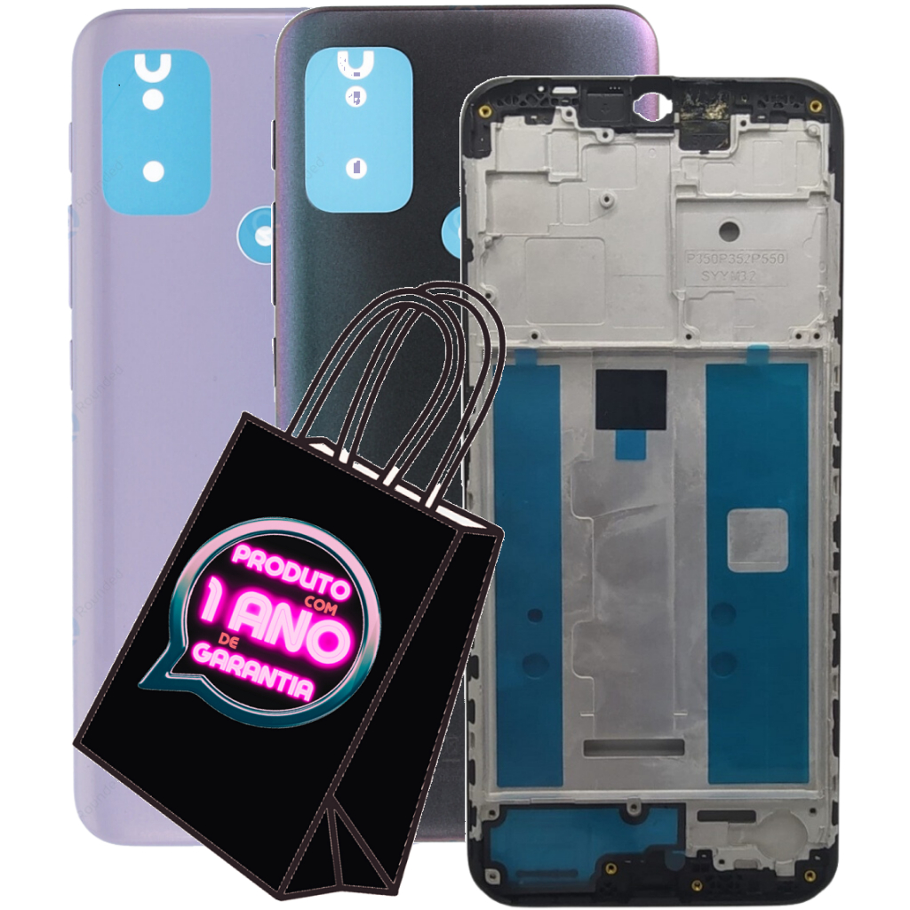 Carcaça Aro Chassis + Com Tampa Compatível Com Moto G30 XT2129 + Botões Power e Volume!