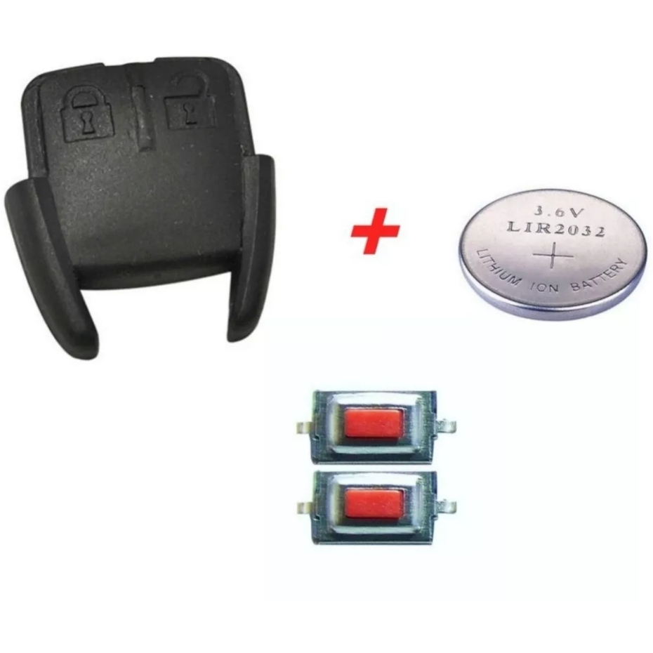 Capa Chave Astra Corsa Agile Celta + Bateria 2032 + 2 Microchave tactil p reparo e conserto da placa