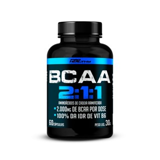 Bcaa em Cápsulas 2:1:1 - Pote com 60 Caps - 2000mg - Pro Healthy