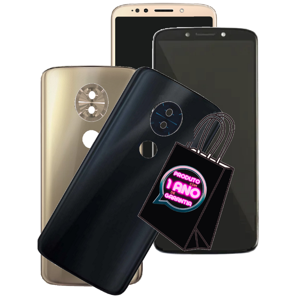 Tela Frontal Touch Display Compatível Moto G6 Play Xt1922 + Lcd Full Hd + Tampa Com Lente!