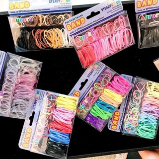 300-Unidades Elástico De Silicone Elásticos Prendedor De Cabelo Feminino Mulher Trança Penteado Atacado