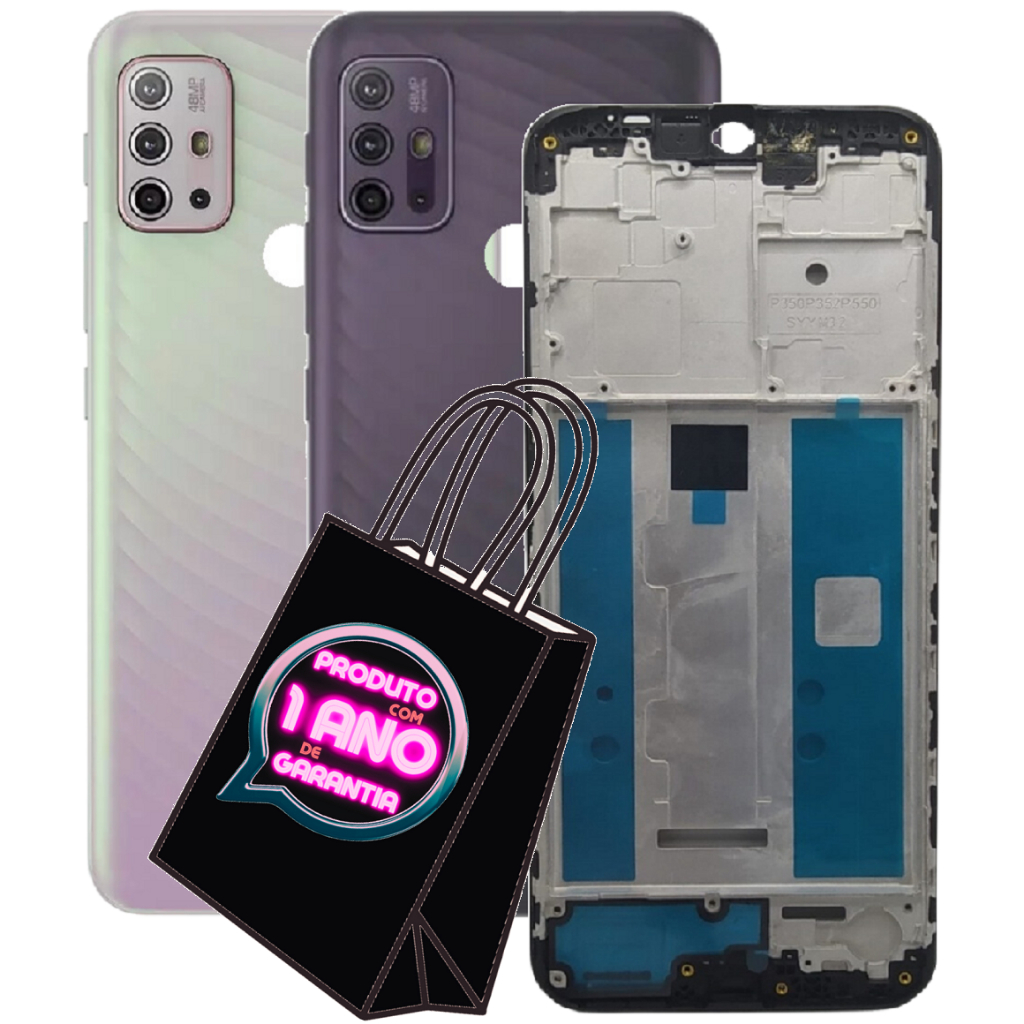 Carcaça Aro Chassis + Com Tampa Compatível Moto G10 XT2127 + Botões + Lente da Câmera!