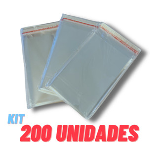 Saco Adesivado Transparente Kit Com 200 Saquinho Adesivo Embalagem