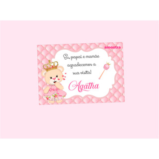Tag Ursinha Princesa para lembrancinhas