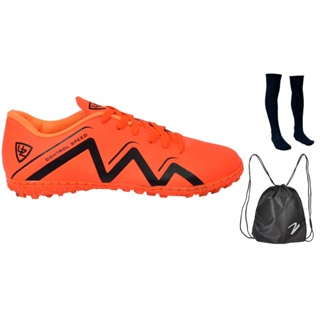 Chuteira Society Nova Adulto Infantil 1000 Campo Sintético Confortável Costurado + Meião Mochila em Oferta na Shopee