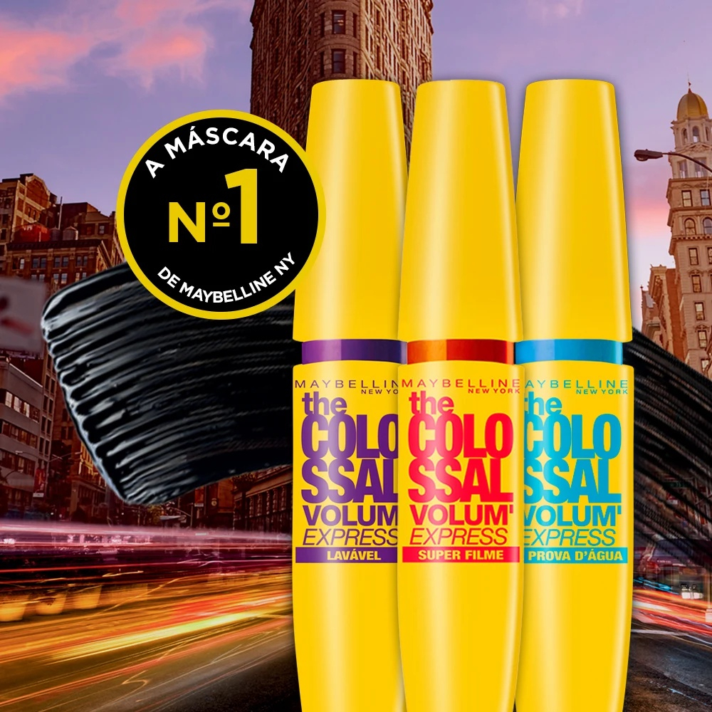 Máscara de Cílios Maybelline The Colossal Volum' Express - Preto