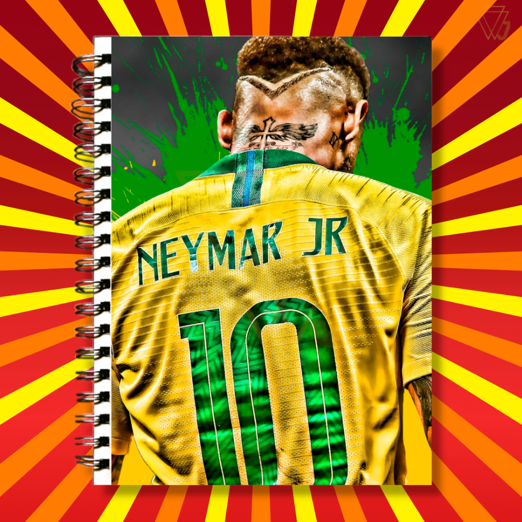 Adesivo Para Capa de Caderno Neymar Jr Camisa 10 Jogador Futebol Excelente Qualidade