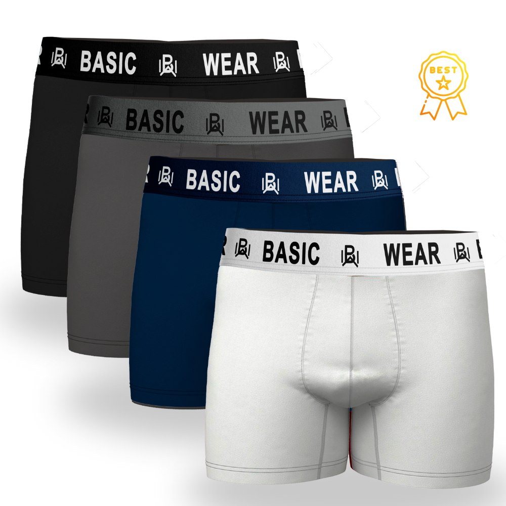 Kit 10 Cuecas Masculinas Boxer Lisa Premium Basic Wear Sortidas