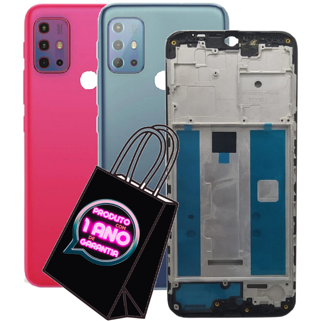 Carcaça Aro Chassis + Com Tampa Compatível Moto G20 XT2128 + Botões + Lente da Câmera!