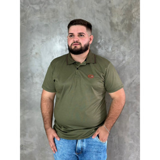 Camisa Camiseta Masculino Gola Polo Plus Size Com Gola Malha Piket Casual Lisa Básica